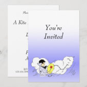 Invitation Kite Flying Party Modèle d'invitation personnalisé (Devant / Derrière)