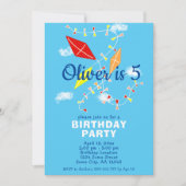 Invitation Kites dans le ciel bleu Anniversaire de enfant de  (Devant)