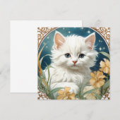 Invitation Kiton Art Nouveau d'Alphonse Mucha (Devant / Derrière)