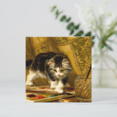 Invitation Kitten avec peinture et brosses (Debout devant)