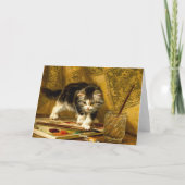 Invitation Kitten avec peinture et brosses (Dos)