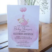 Invitation Kitten rose personnalisé bébé fille douche