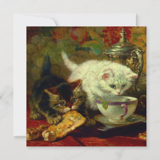 Invitation Kittens Tea Party (Devant)