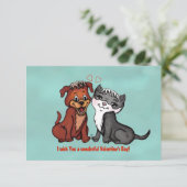 Invitation Kitty and Puppy, Joyeuse Saint Valentin ! (Debout devant)
