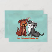 Invitation Kitty and Puppy, Joyeuse Saint Valentin ! (Devant / Derrière)