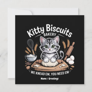 Invitation Kitty Biscuits On Knead Em Vous Avez Besoin D'Em C
