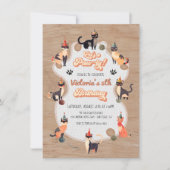 Invitation Kitty Cat Let's Paw-ty Anniversaire (Devant)