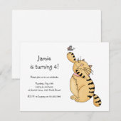 Invitation Kitty Cats ・ Kitty & Butterfly (Devant / Derrière)