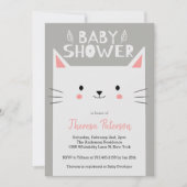 Invitation Kitty Chat Baby shower Sexe Neutre (Devant)