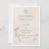 Invitation Kitty Chat Floral Girly Kitten 2e anniversaire (Dos)