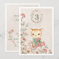 Kitty Chat Floral Girly Kitten 3e anniversaire