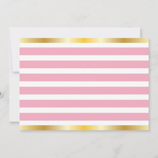 Invitation Kitty Chat rose or fête d'anniversaire Photo (Dos)