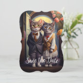 Invitation Kitty Couple - Enregistrer La Date (Debout devant)