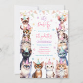 Invitation Kitty Party Kit Anniversaire Chat (Devant)