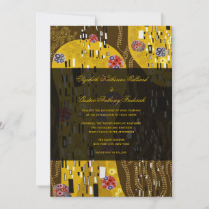 Invitation Klimt Inspiré Art Nouveau Chic Le Mariage Kiss