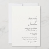 Invitation Klivia Elegant Flower Botanical Mariage (Devant)