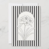 Invitation Klivia Elegant Flower Botanical Mariage (Dos)