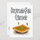 Invitation Knafeh Kunafa Kunafah Heure-- Kunafah Kunafafeh (Devant / Derrière)
