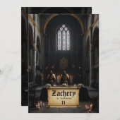 Invitation *~* Knight Castle Scroll Médiéval AP88 Anniversair (Devant / Derrière)