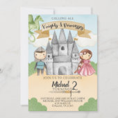 Invitation Knight et Princess Anniversaire (Devant)