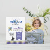 Invitation Knights Princess Knight Anniversaire Photo (Debout devant)