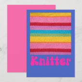 Invitation Knitter, Crochet Amateurs Imprimer (Devant / Derrière)