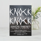 Invitation Knock Qui est là Photo Halloween (Debout devant)