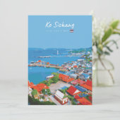 Invitation Ko Sichang, Thaïlande - Vue animée du port (Debout devant)
