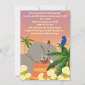 Invitation Koala, anniversaire de Coconut Exotic (Dos)