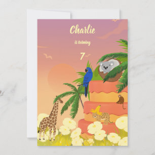 Invitation Koala, anniversaire de Coconut Exotic