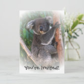 Invitation Koala Bear Design N'importe quelle occasion (Debout devant)