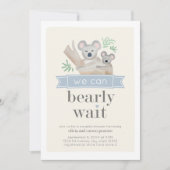 Invitation Koala Bear On Peut Attendre Le Baby shower Des Cou (Devant)
