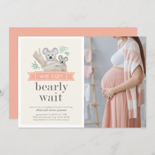Invitation Koala Bear On Peut Attendre Le Baby shower Des Cou