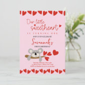 Invitation Koala Bear Saint Valentin Anniversaire de la Saint (Debout devant)