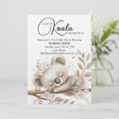 Invitation Koala Endormi de Rêve (Debout devant)