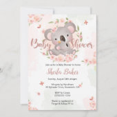 Invitation Koala, Invitation Baby shower Koala (Devant)
