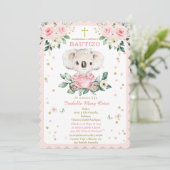 Invitation Koala pour le baptême de notre fille (Debout devant)