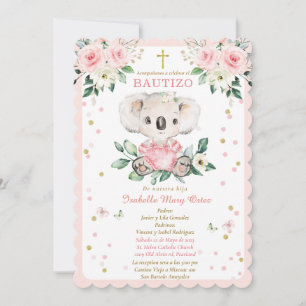 Invitation Koala pour le baptême de notre fille
