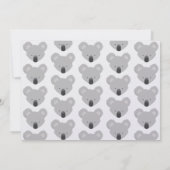 Invitation Koala Tourne un animal mignon premier anniversaire (Dos)