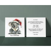 Invitation Koala's First Christmas Cuddles, coutume