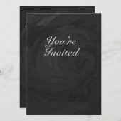 Invitation Kohl Black Monogramme personnalisé (Devant / Derrière)