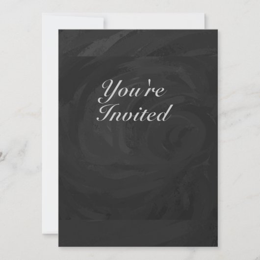 Invitation Kohl Black Monogramme personnalisé (Devant)