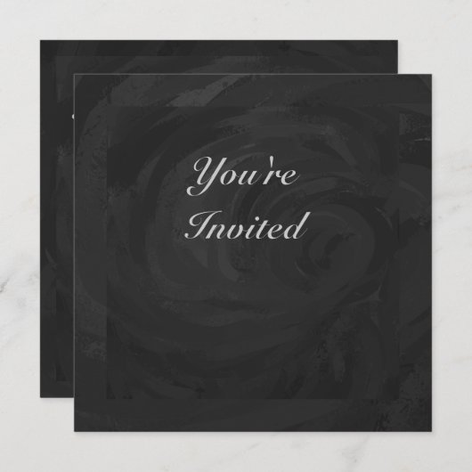 Invitation Kohl Black Monogramme personnalisé (Devant / Derrière)