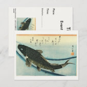 Invitation Koi (Carp) - Impression de poisson japonais de Hir (Devant / Derrière)
