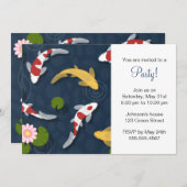 Invitation Koi Fish Pond (Devant / Derrière)