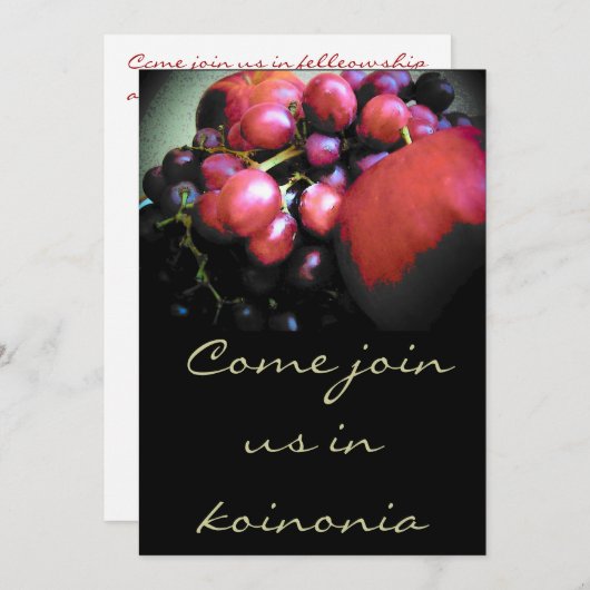 invitation koinonia (Devant / Derrière)