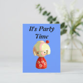 Invitation Kokeshi (Debout devant)