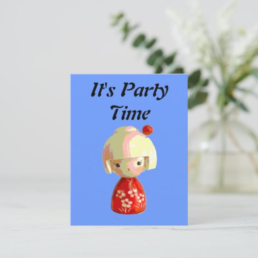 Invitation Kokeshi (Debout devant)