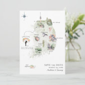 Invitation Korea | Destination Wedding Itinerary Map (Debout devant)
