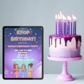 Invitation KPOP Birthday, Color the back!